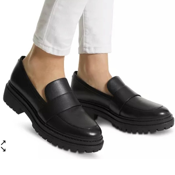 New Michael Kors Women's Parker Lug Black Loafers - Picture 1 of 7